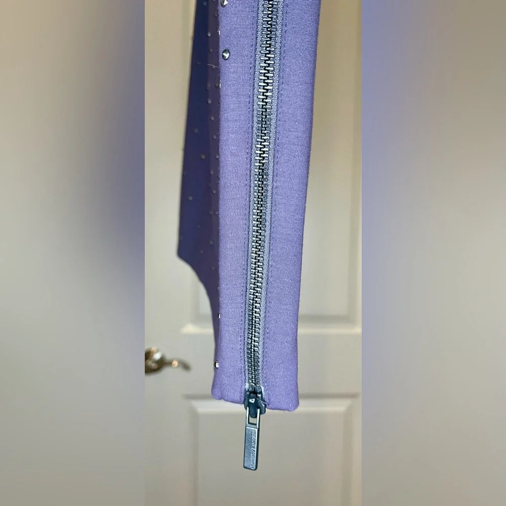 Armani Exchange Eggplant Color Studded Skirt with Side Zipper Details Size 4